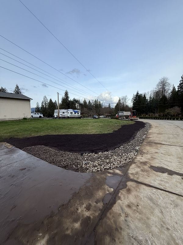 Concrete driveway installation in Snohomish County by Ivan's Landscape & Construction