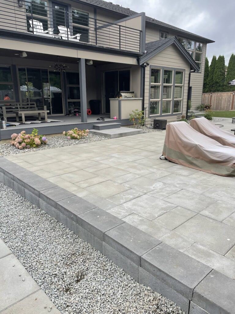 Patio installation in Snohomish County by Ivan's Landscape & Construction