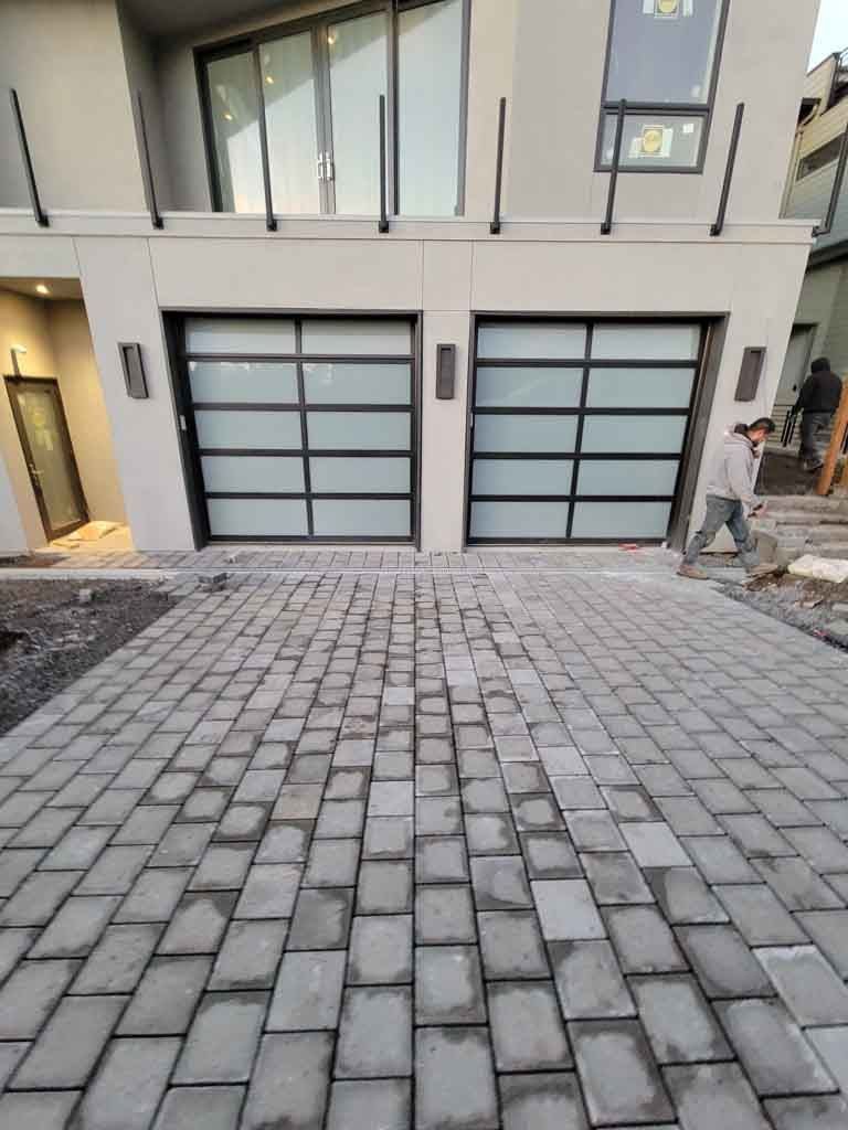 Paver driveway installation in Snohomish County by Ivan's Landscape & Construction