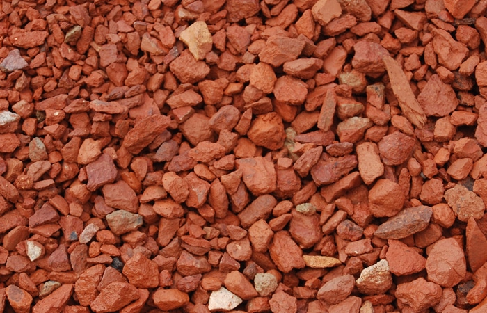 brick chips landscaping