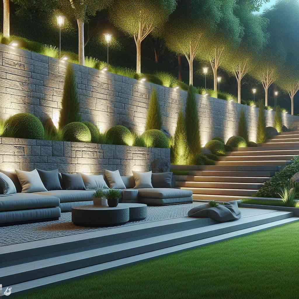 lighting retaining walls