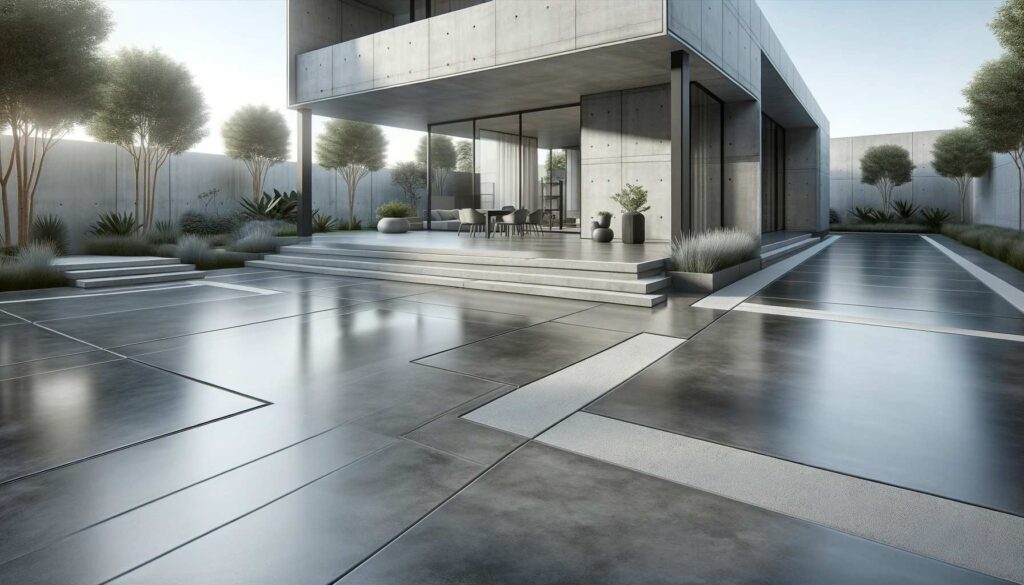 Modern concrete Patio
