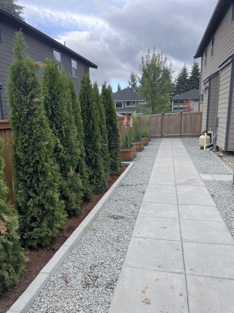 Marysville yard walkway installation