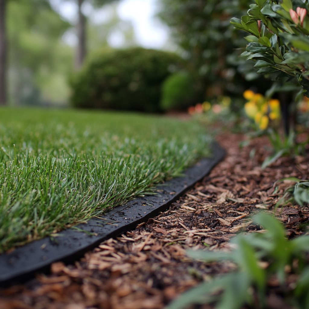 Well-manicured garden path with vibrant plants