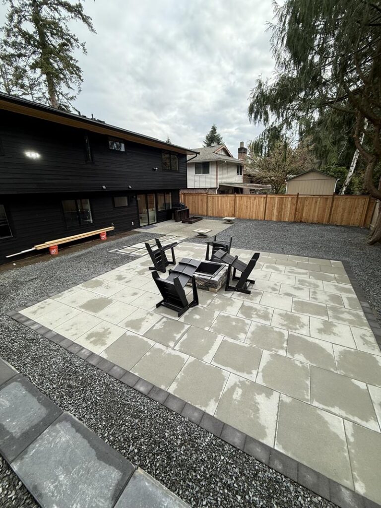 Full backyard makeover with Ivan's Landscape and construction in south snohomish county