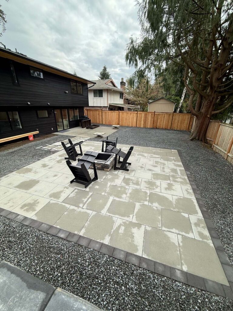 fence and patio installation job in snohomish county with ivans landscape and construction