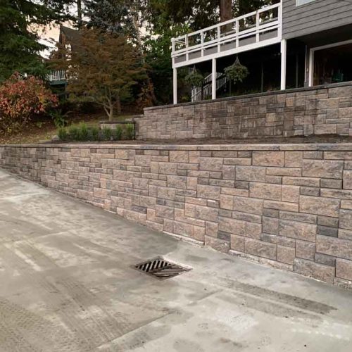 Front Yard Marysville Retaining Wall Install